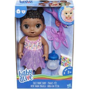 Baby Alive Face Paint Fairy (African American)Doll NWT! SEALED🆕⌚Fast 🏃💨⚡🚚